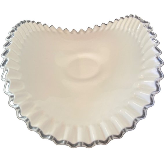 Fenton Silver Crest Banana Fruit Bowl Footed Pedestal 12" x 5" Vintage 1950's - Picture 10 of 14